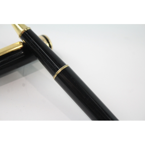 454 - Montblanc Meisterstuck Black Gold Plate Rollerball Pen - PK1265700