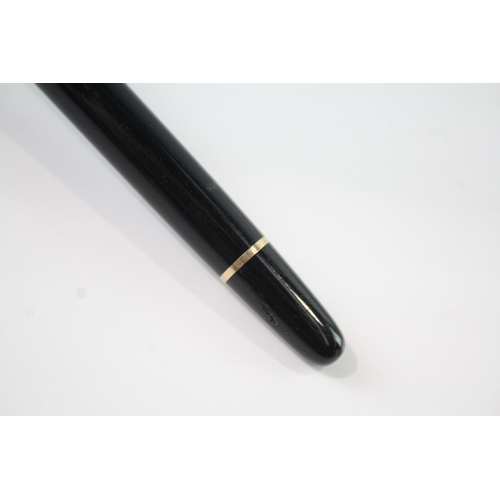 454 - Montblanc Meisterstuck Black Gold Plate Rollerball Pen - PK1265700