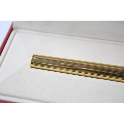 460 - S.T DUPONT Gold Plated Rollerball / Ballpoint Pen WRITING In Original Box