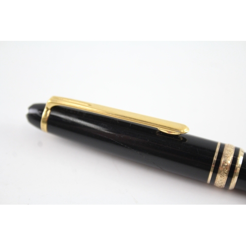 464 - Montblanc Meisterstuck Black Gold Plate Ballpoint Pen / Biro WRITING - PX1207114