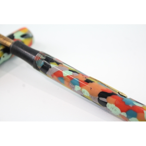 465 - Vintage Conway Stewart 'The Dandy Pen 720' Multicolour Fountain Pen w/ 14ct Nib