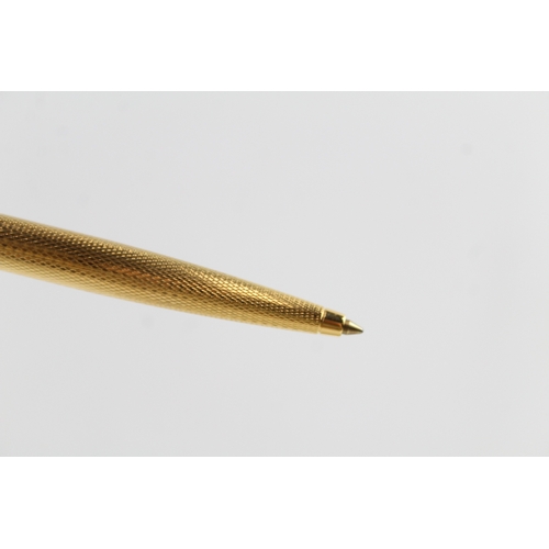 476 - DUNHILL Gold Plated Ballpoint Pen / Biro w/ Black Enamel Detail WRITING