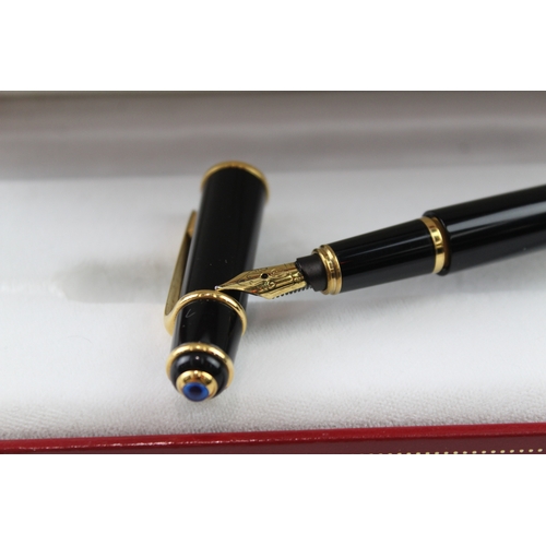 485 - Diablo De Cartier Mini Stylo Plume Black Ladies Fountain Pen w/ 18ct Gold Nib