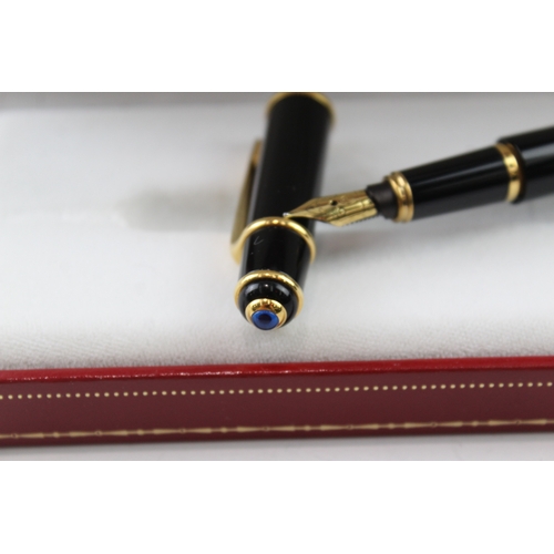 485 - Diablo De Cartier Mini Stylo Plume Black Ladies Fountain Pen w/ 18ct Gold Nib