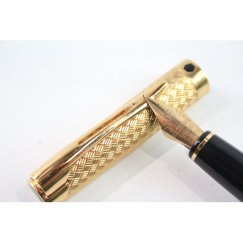 490 - Waterman L'Etalon Gold Plated Fountain Pen w/ 18ct Gold Nib WRITING