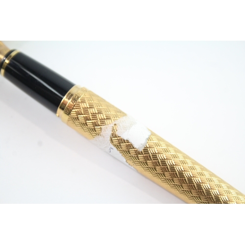 490 - Waterman L'Etalon Gold Plated Fountain Pen w/ 18ct Gold Nib WRITING