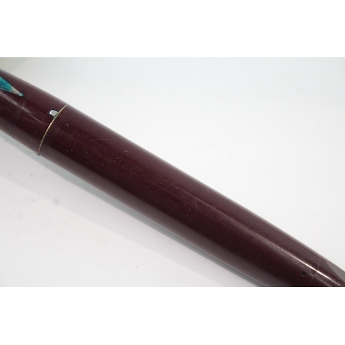 498 - Vintage Sheaffer PFM Pen For Men Burgundy Fountain Pen w/ Palladium Silver Nib