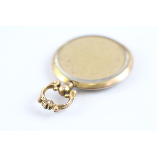 10 - 9ct gold antique picture locket (5g)