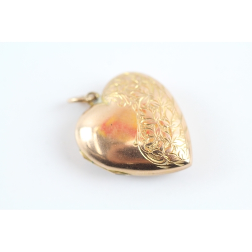 15 - 9ct gold heart locket (3.2g)