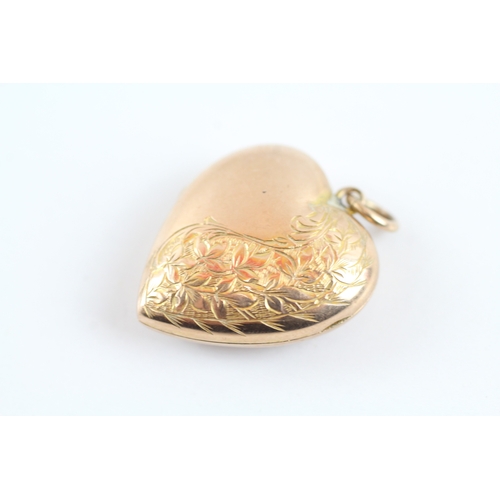 15 - 9ct gold heart locket (3.2g)