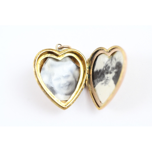 15 - 9ct gold heart locket (3.2g)