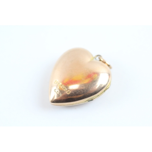 15 - 9ct gold heart locket (3.2g)