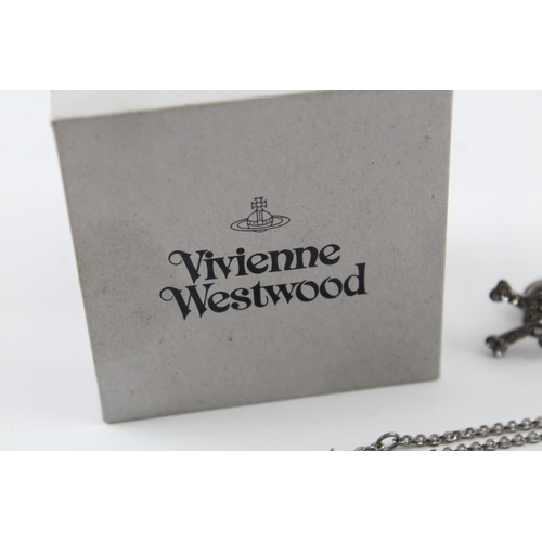 284 - Collection of Vivienne Westwood Silver Tone Necklace and Cufflinks 36g