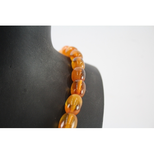 285 - Graduated Baltic Amber Beaded Necklace 65g