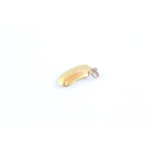 36 - 9ct gold lucky bean charm (0.6g)