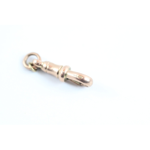 45 - 9ct rose gold antique dog clip (1.9g)