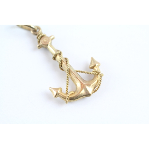 49 - 9ct gold anchor charm (1.3g)