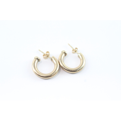 57 - 9ct gold hoop earrings (1.2g)