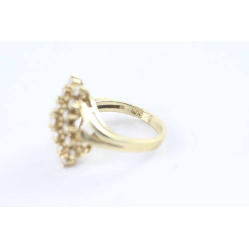 58 - 14ct gold diamond cocktail ring (5.7g) Size N