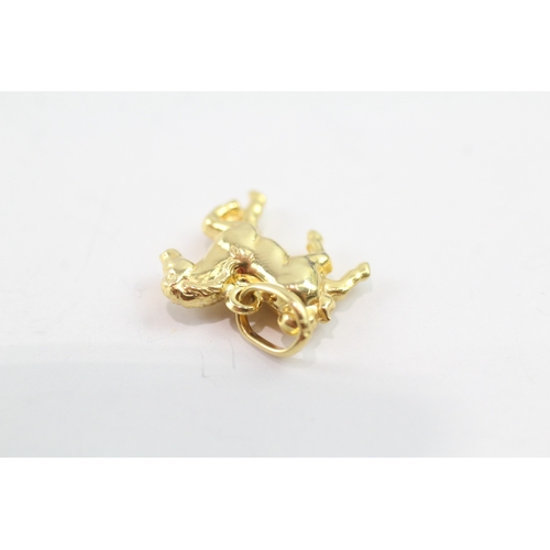 63 - 9ct gold hollow horse charm (0.8g)