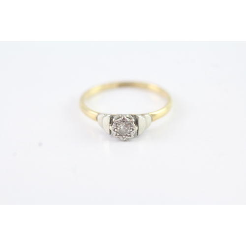 82 - 18ct gold diamond solitaire ring (1.6g)