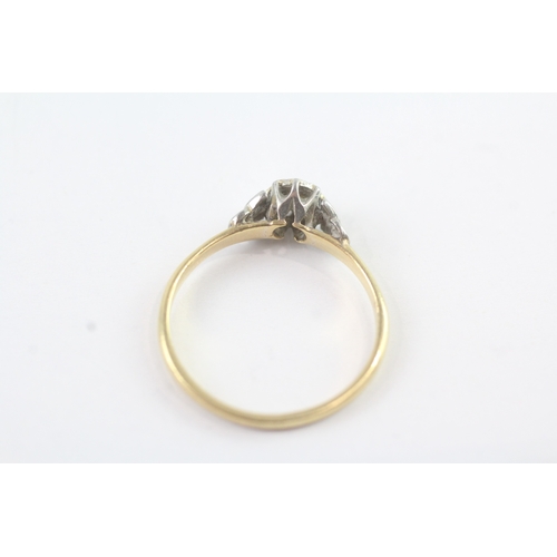 82 - 18ct gold diamond solitaire ring (1.6g)