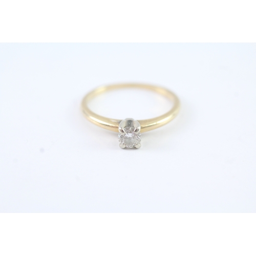 83 - 14ct gold diamond solitaire ring (2.7g) Size N