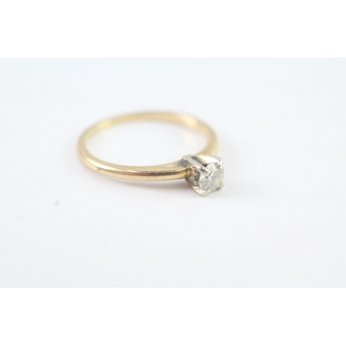 83 - 14ct gold diamond solitaire ring (2.7g) Size N