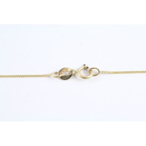 184 - 9ct gold diamond pendant necklace (1.6g)