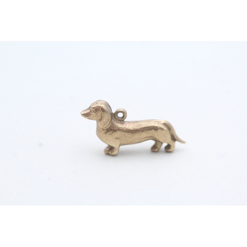 191 - 9ct gold dachshund charm (0.7g)