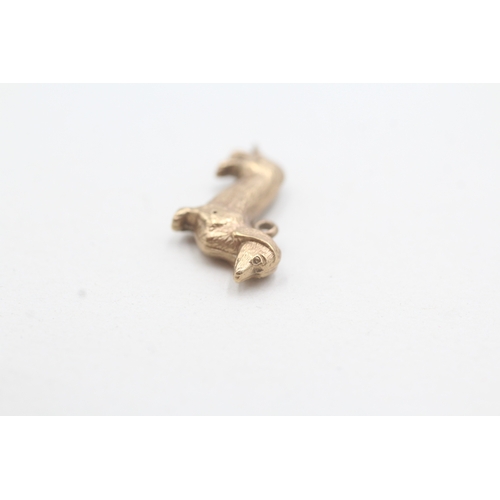 191 - 9ct gold dachshund charm (0.7g)