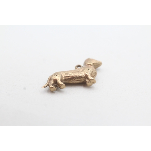 191 - 9ct gold dachshund charm (0.7g)