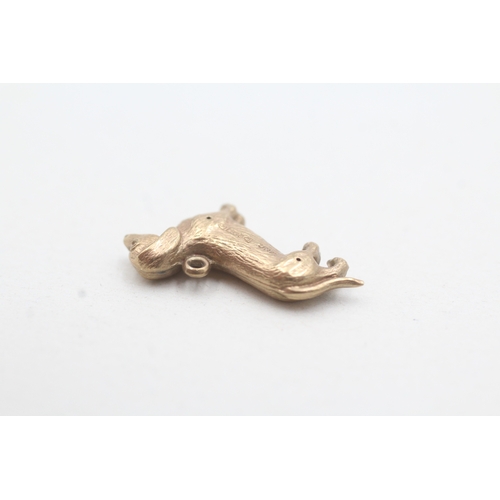 191 - 9ct gold dachshund charm (0.7g)