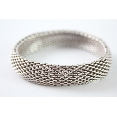 210 - Tiffany & Co Sterling Silver Mesh Bracelet 57g