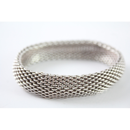 210 - Tiffany & Co Sterling Silver Mesh Bracelet 57g