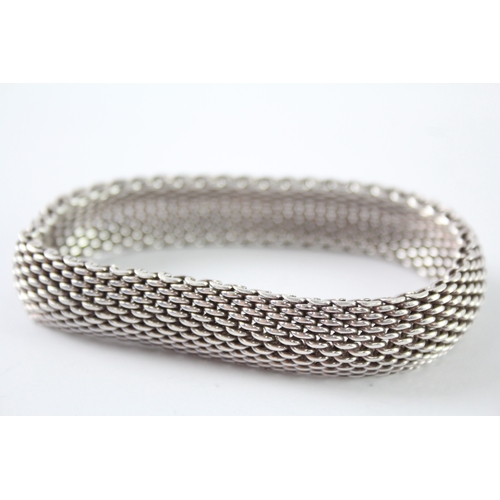 210 - Tiffany & Co Sterling Silver Mesh Bracelet 57g