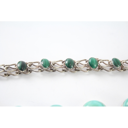 211 - Collection of Sterling Silver Gemstone Bracelets inc. Turquoise x 3 59g