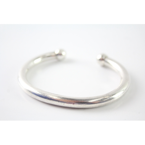 214 - Georg Jensen Sterling Silver Mid Century Torque Bangle No 213 74g