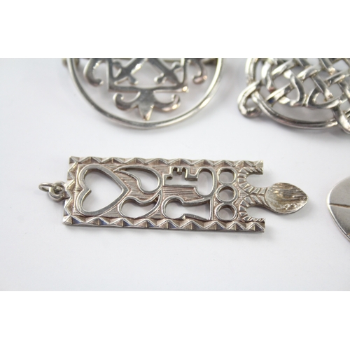 218 - Collection of Sterling Silver Celtic Jewellery inc. Malcolm Gray x 6 35g