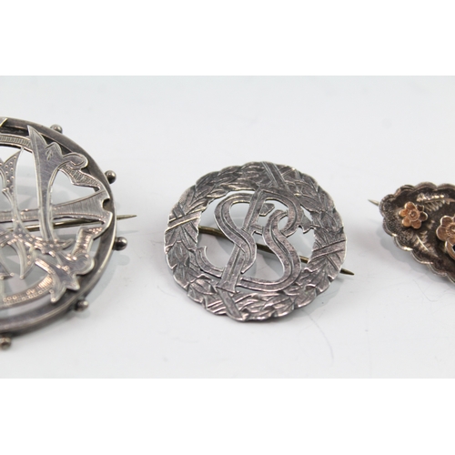 229 - Collection of Sterling Silver Antique Brooches inc. Victorian, Aesthetic x 4 20g