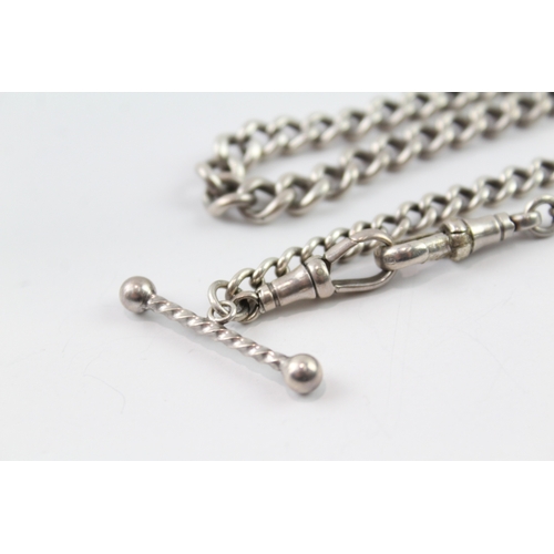 231 - Antique Sterling Silver Watch Chain 27g