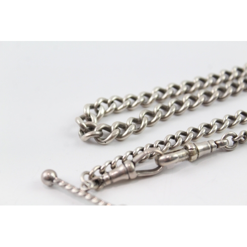 231 - Antique Sterling Silver Watch Chain 27g