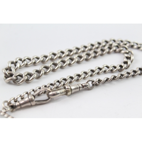 231 - Antique Sterling Silver Watch Chain 27g