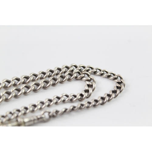 231 - Antique Sterling Silver Watch Chain 27g