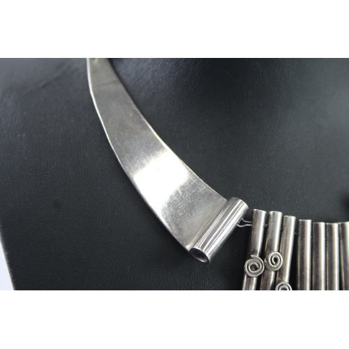 286 - Kevin Oliver Sterling Silver Modernist Necklace 85g