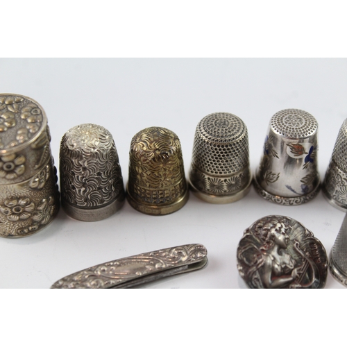 302 - 10 x Antique / Vintage .925 Sterling Silver Haberdashery Inc Charles Horner 52g