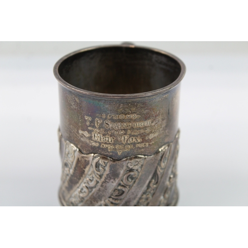 327 - Antique Victorian 1896 Birmingham Sterling Silver Christening Cup (110g)