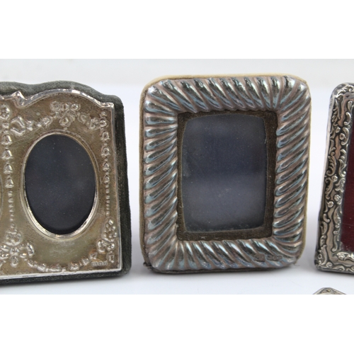 330 - 6 x Antique / Vintage .925 Sterling Silver Small Photograph Frames (227g)