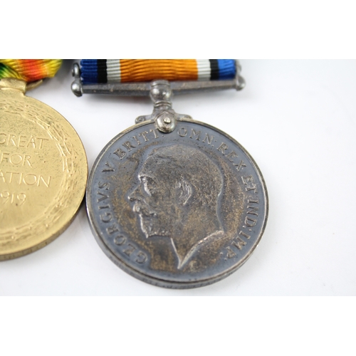 342 - WW1 Medal Pair 30056 Pte J. Moffat KOSB