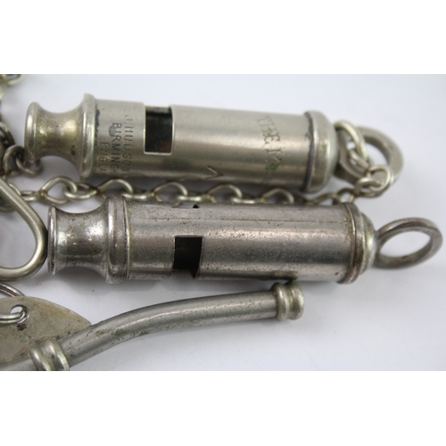 347 - Military Whistles Inc ARP, Bosuns, 1942-1953, Broad Arrow Marked x 5